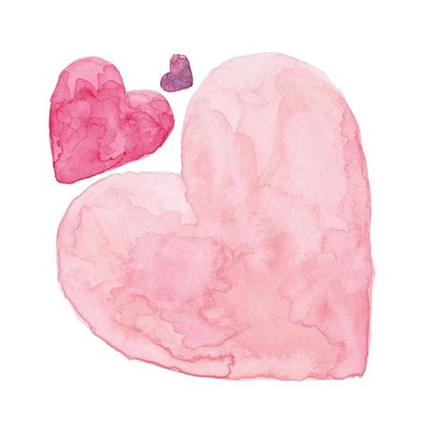 Blush Pink Watercolor Hearts Painting Art Print Hand Painted Heart Nursery Wall Art Print