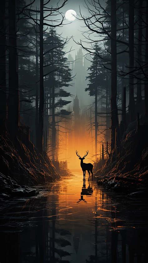 Forest Deer Iphone Wallpaper K Iphone Wallpapers