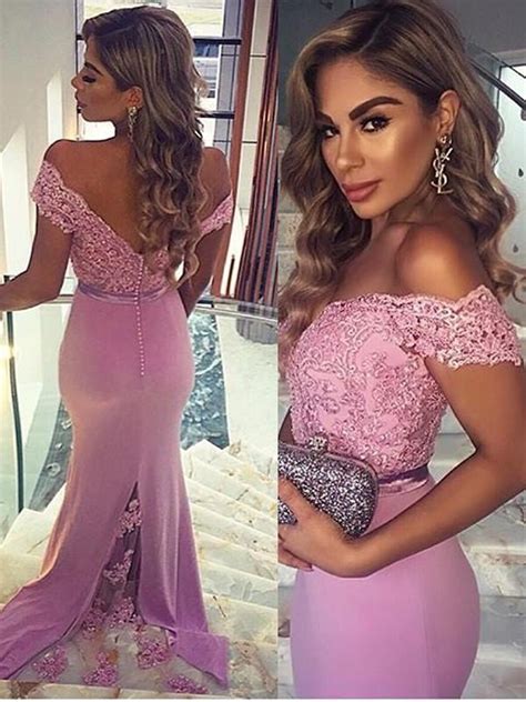 Trumpetmermaid Off The Shoulder Sweep Train Evening Dresses Save