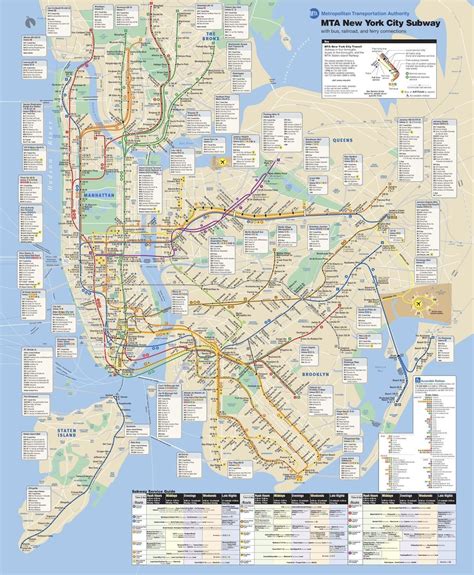 Mta Train Map Nyc Mta Train Map New York Usa