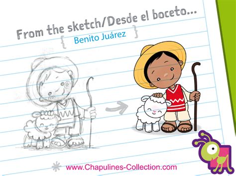 Chapulines Collection En Español Benito Juárez Boceto E Ilustración