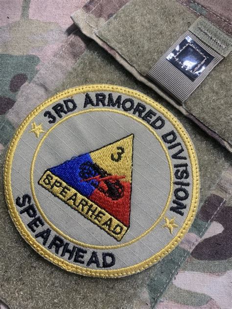 Us Army 3rd Armored Division Spearhead 4 Inch Patch Original Current