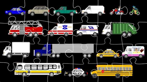 Street Vehicles Jigsaw Puzzle Cars And Trucks The Kids Picture Show