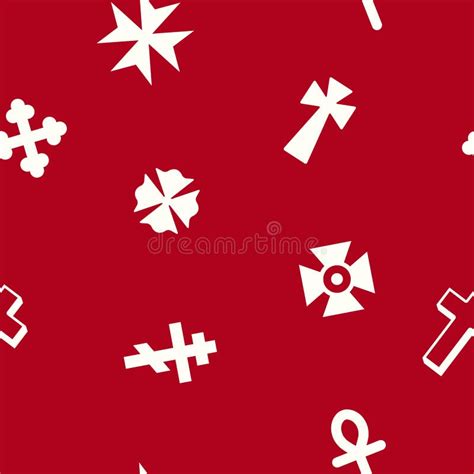 Seamless Pattern With Christian Cross Stock Vector Illustration Of