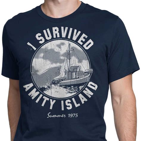 I Survived Amity Island Mens Apparel Once Upon A Tee