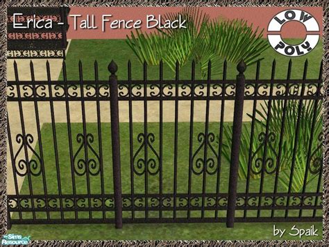 Spaiks Erica Tall Fence Black