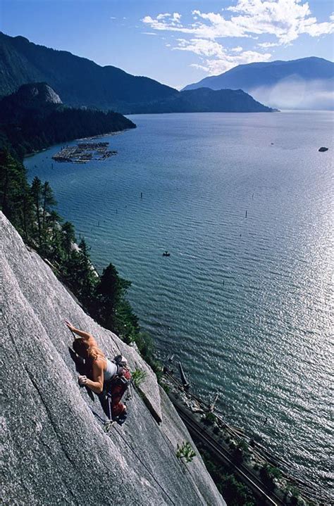 Rock Climbing In Squamish British Columbia Canada Rock