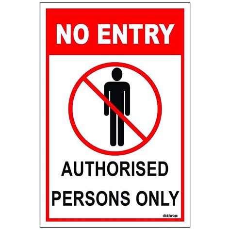 No Entry Sign Board Office Products