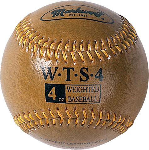 Markwort Synthetic Cover Weighted Baseball Gold 4 Ounce Baseballs