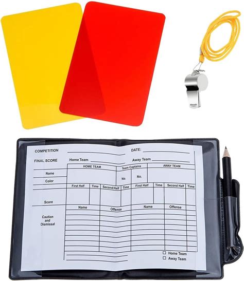 Football Referee Card Sets Sports Referee Card Kit Warning Referee Red