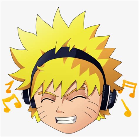 Naruto Head Png นา รู โตะ ฟัง เพลง Transparent Png 900x865 Free