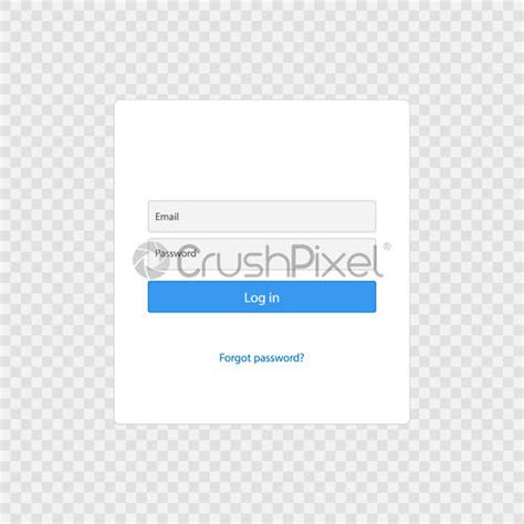 Login Form Page Template Stock Vector Crushpixel