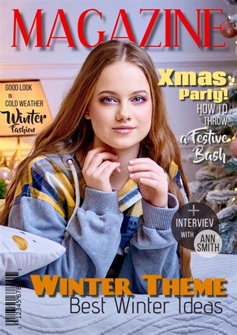 Magazine Winter Cover Template Postermywall