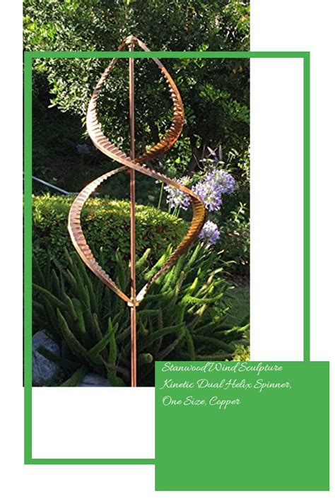 Stanwood Wind Sculpture Kinetic Dual Helix Spinner One Size Copper