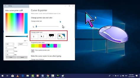 How To Set Custom Color For Mouse Pointer In Windows 10 V18298 Youtube