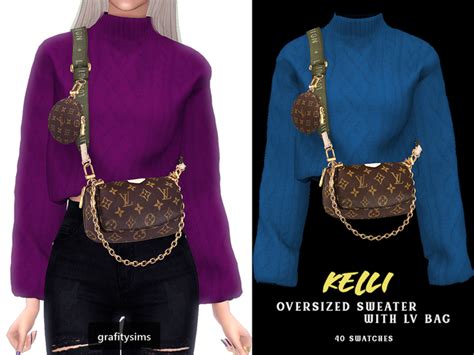 Kelli Oversized Sweater W Louis Vuitton Bag Grafity Cc On Patreon