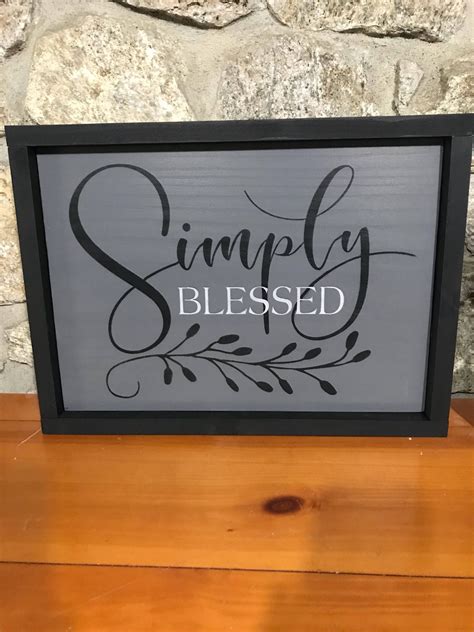 Simply blessed - Wood sign - Farmhouse decor - Simply blessed sign - Home decor - Blessed ...