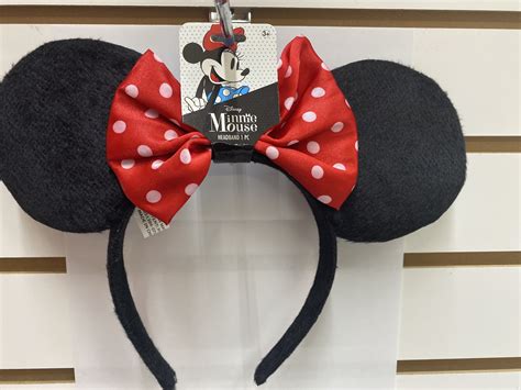 Disney Minnie Mouse Ears Headband Wred Bow Adult