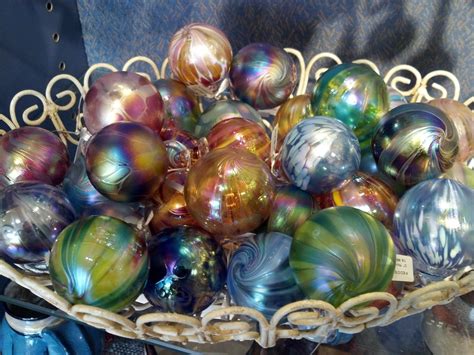 Hand Blown Glass Balls By Rich Federici Of New Jersey Glass Bauble Rainbow Maker Glass Ornaments