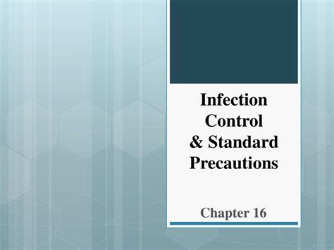 Infection Control And Standard Precautions Ppt Download