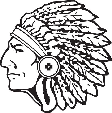 Indian Chief Head Silhouette