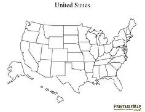 Map Of The United States That You Can Fill In Printable Map