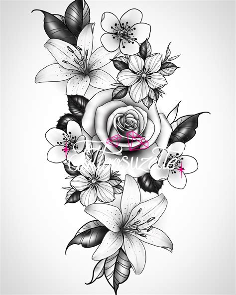Tatouage Fleurs By Tattoosuzette On Deviantart