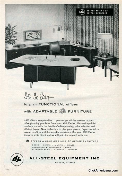 Vintage 1950s Office Furniture And Sleek Mid Century Modern Desks Show