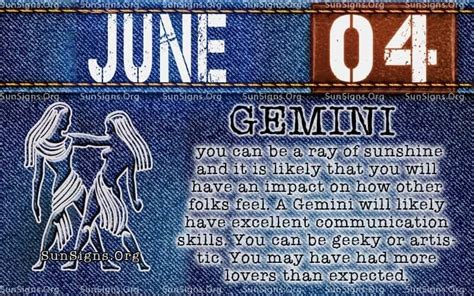 June 4 Zodiac Horoscope Birthday Personality Sunsignsorg