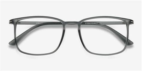 Structure Rectangle Clear Gray Full Rim Eyeglasses Eyebuydirect