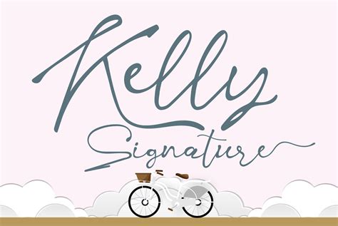 Kelly Signature Font Calligraphy Font Modern Calligraphy Etsy