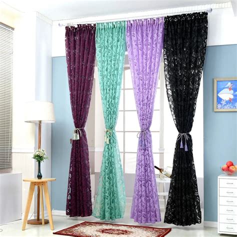 Napearl Floral Colorful Curtains For Window Curtain Panel Semi Blackout