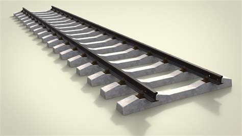 3d Model Railway Rails Turbosquid 1224820