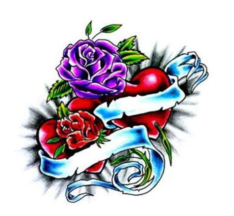 Rose And Banner Tattoo Designs At Tattoo