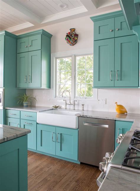 Pin By Sandhya On Kitchen Turquoise Kitchen Cabinets Rustic Kitchen