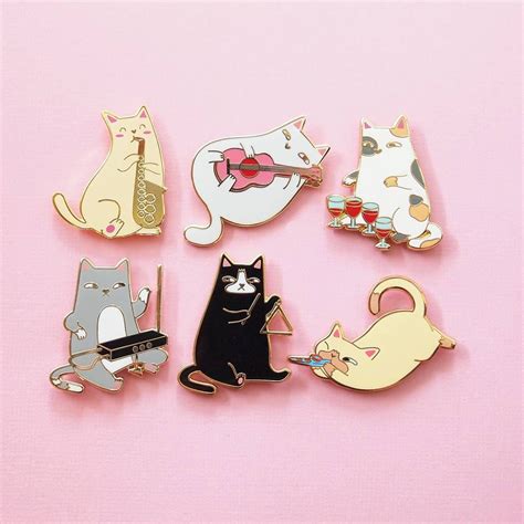 Cats Pin Pretty Pins Cool Pins Cat Lover Ts Cat Ts Cat Lovers Stickers Cats Musical
