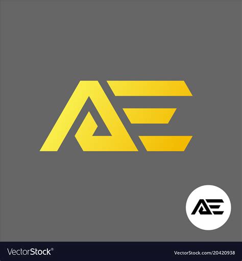 Letter a and e logo ae ligature symbol Royalty Free Vector