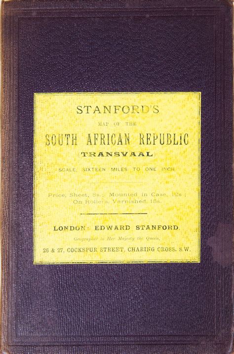 Stanfords Map Of The South African Republic Transvaall E Stanford