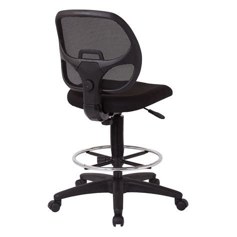Deluxe Mesh Back Drafting Chair With 20 Diameter Foot Ring Office