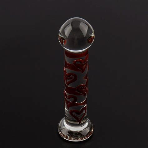 red sweetheart pyrex crystal glass dildo 7 inch dildo penis sex products adult erotic toys sex