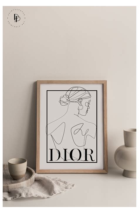 Fine Line Fashion Poster Dior Print Fashion Wall Art Poster Print