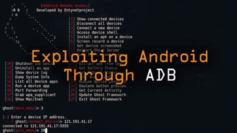 Exploiting Android Through Android Debug Bridge Adb With Ghost