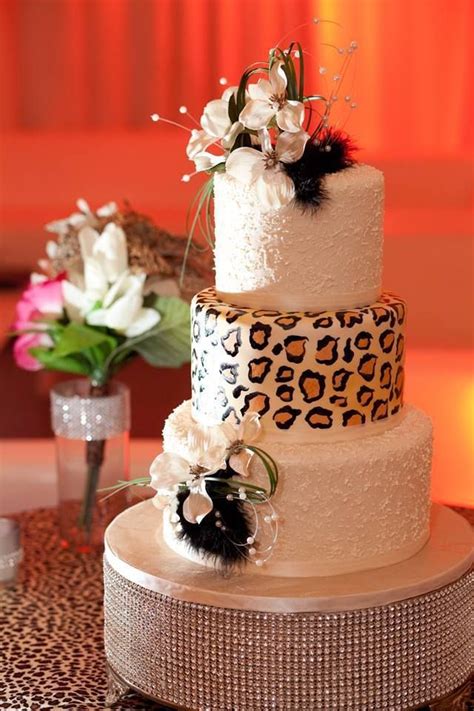 Love The Leopard Print Wedding Cake Layer Cheetah Print Wedding