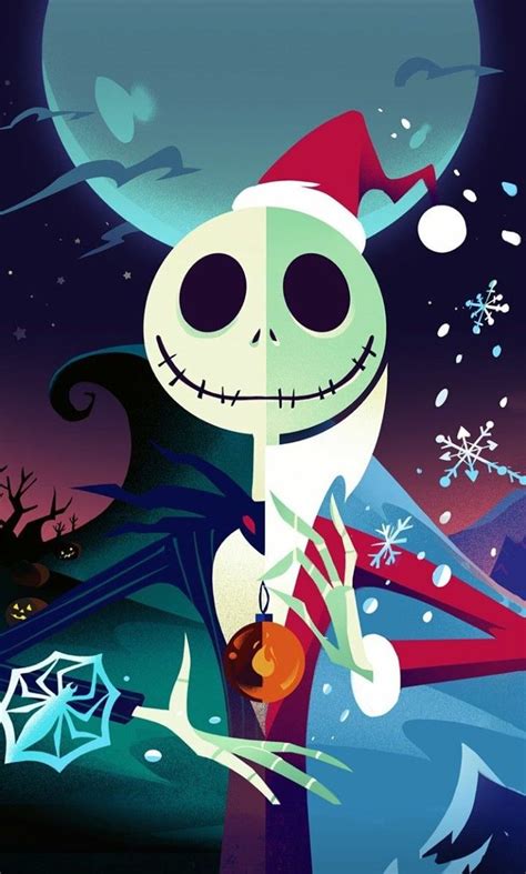 Nightmare Before Christmas Christmas Background 720x1196 Wallpaper