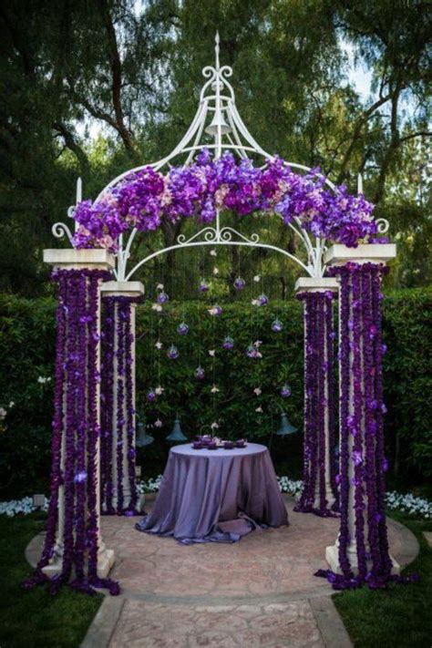 1001 Idées Pour Une Arche De Mariage Romantique Et élégante Purple