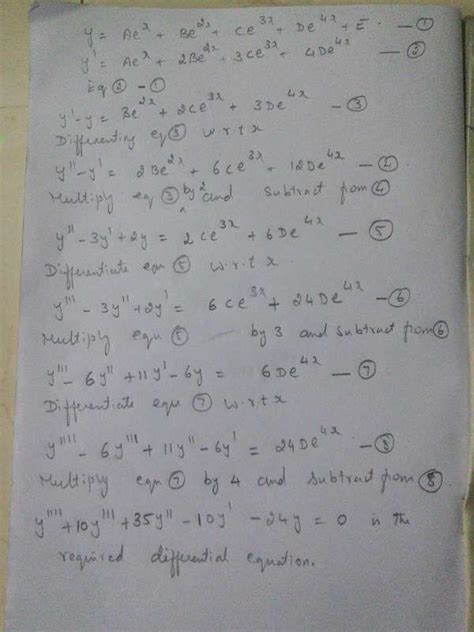 Find the differential equation whose general solution is y= Ae^x+Be^2x ...
