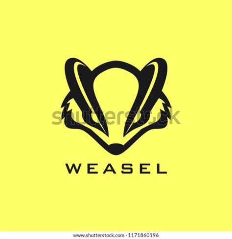 Weasel Head Logo Design Stock Vector Royalty Free 1171860196