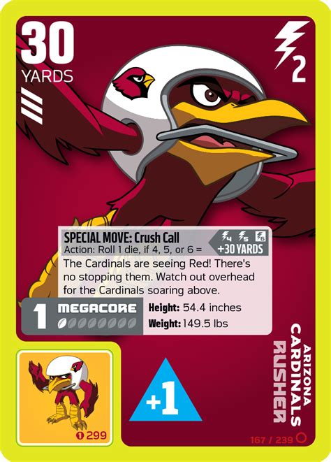 Louis cardinals (as well as the other 29 teams). Arizona Cardinals Rusher card from the NFL RUSH ZONE Trading Card Game Kickoff Series 1 has the ...