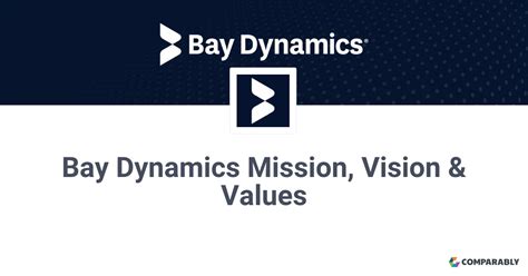 Bay Dynamics Mission Vision And Values Comparably