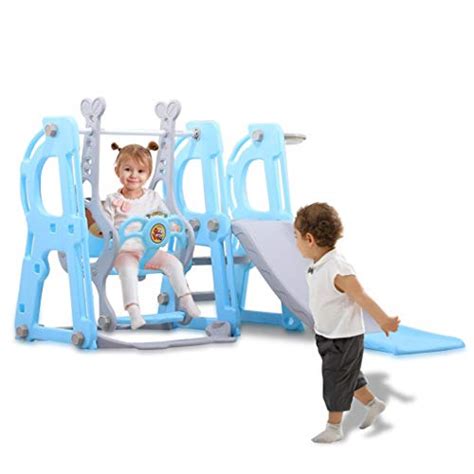 Toddler Climber And Swing Set 3 In 1 Climber Slide Playset W